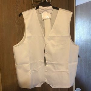 Vittorino White satin vest